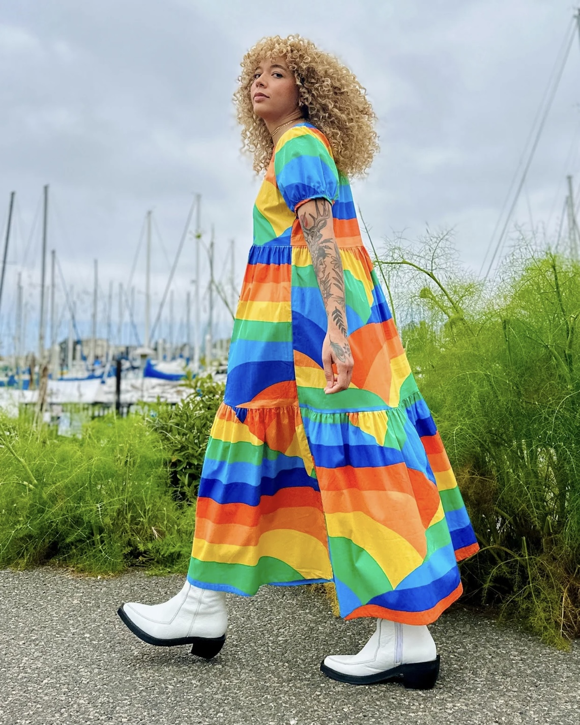 Nooworks Inanna Dress in Sunset Valley