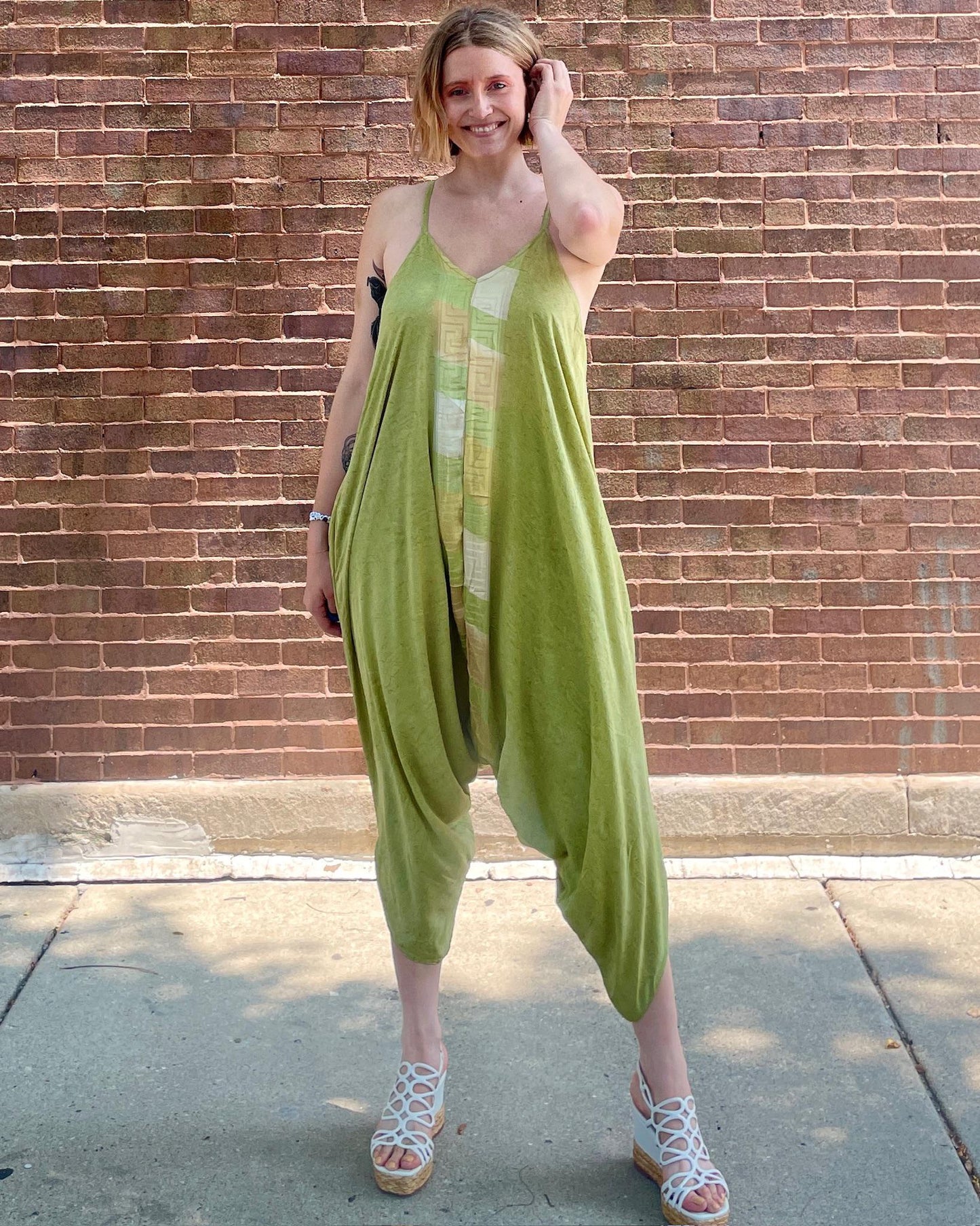 Indie Ella Silk Diva Romper in Subtle Sage