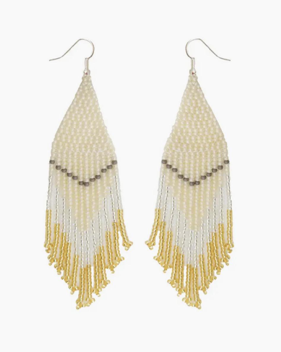 Fosterie Champagne Beaded Earrings