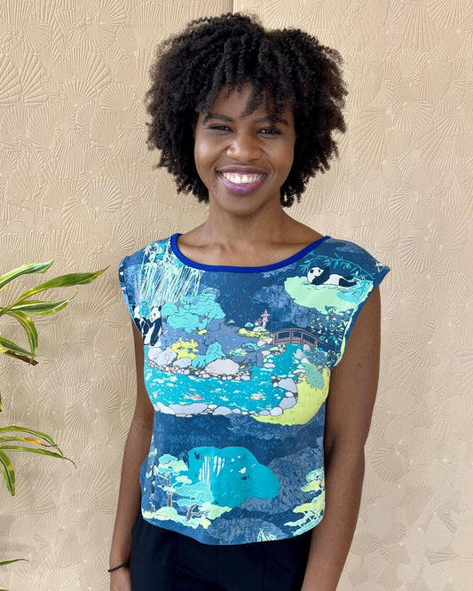 Squasht Croppish Tee in Panda Party