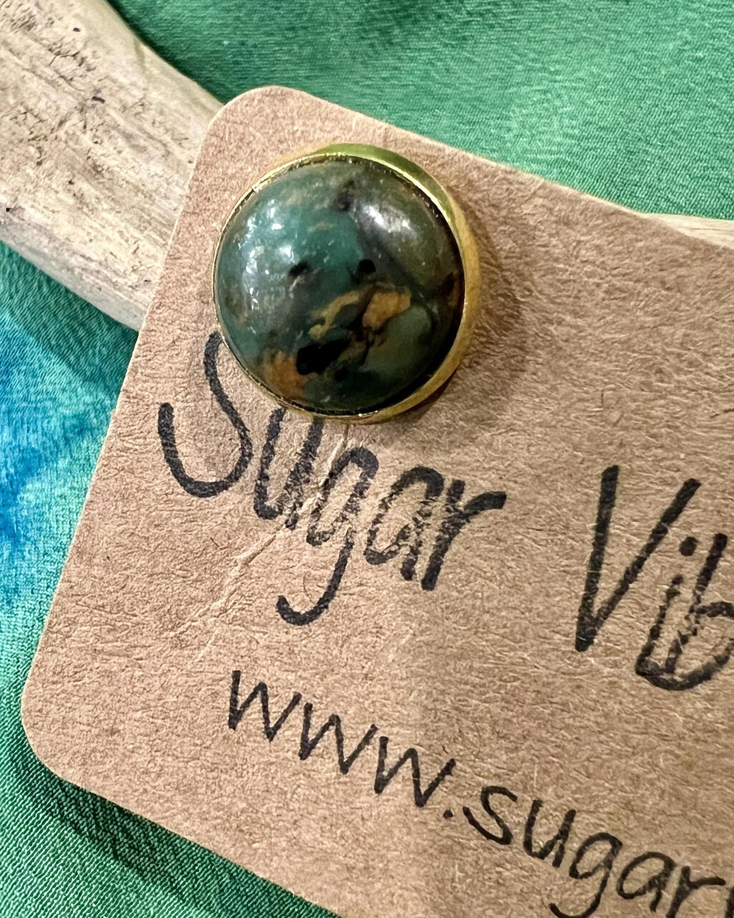 Sugar Vibe Ocean Jasper Stud Earrings