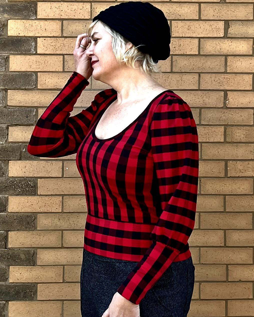 Squasht Debbie Top Red and Black Lumberjack Plaid - Size Small - SALE