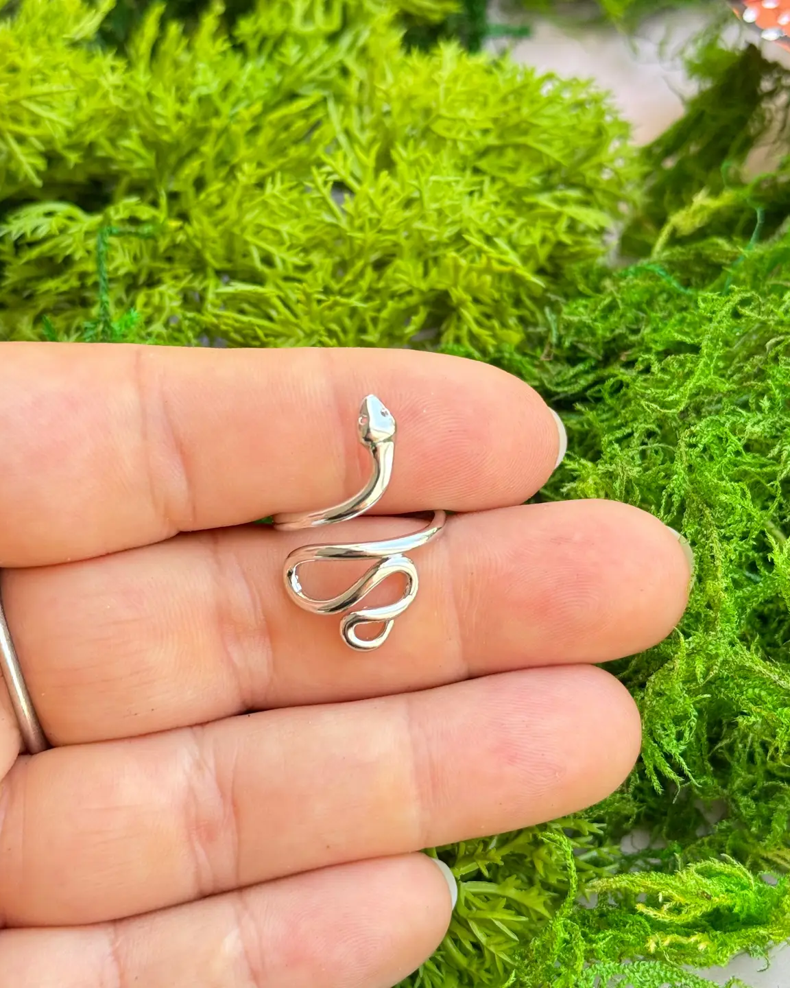 Golden Hour Adjustable Snake Ring - Silver & Gold