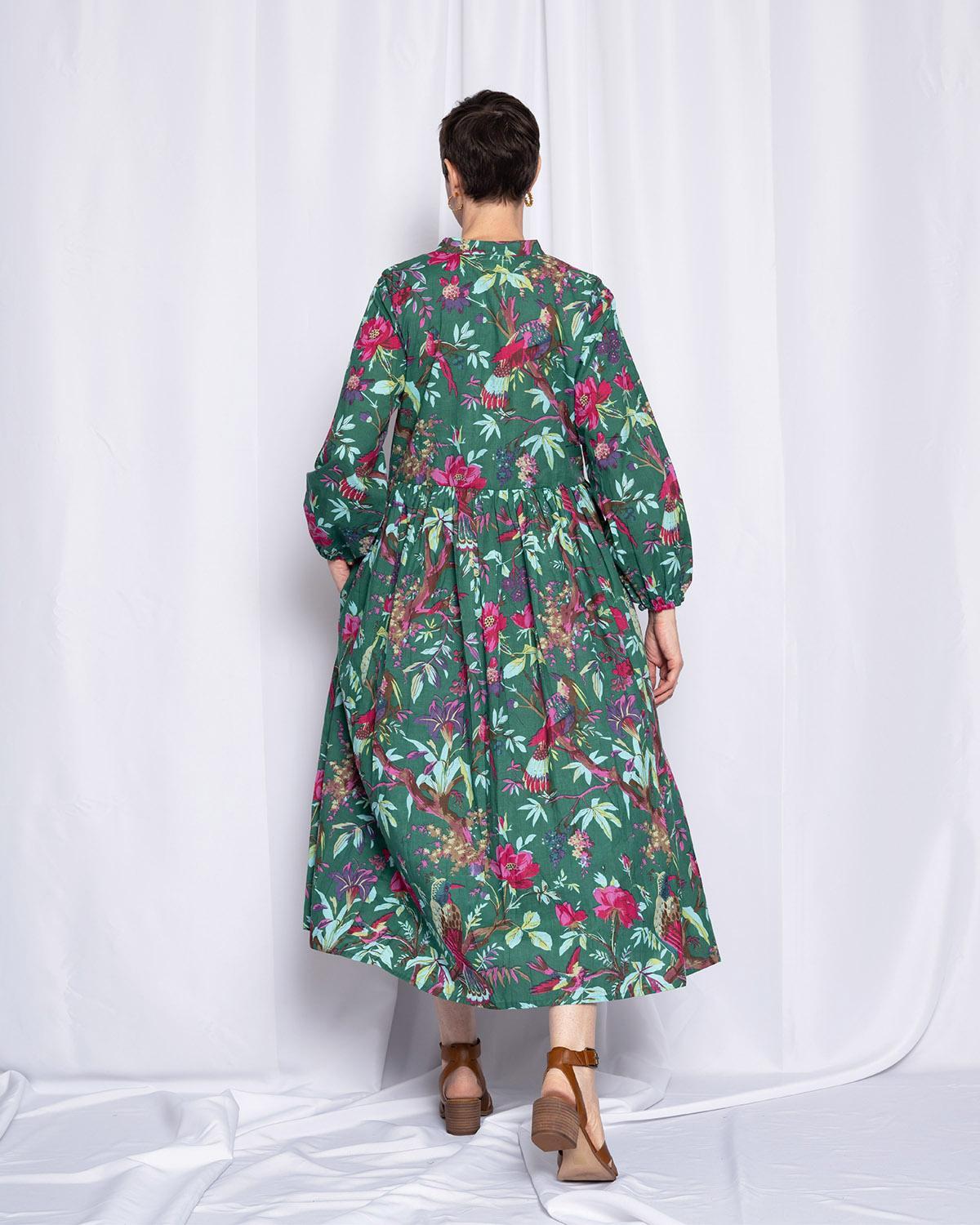 Txtile Arabella Resort Dress in Emerald Rainforest