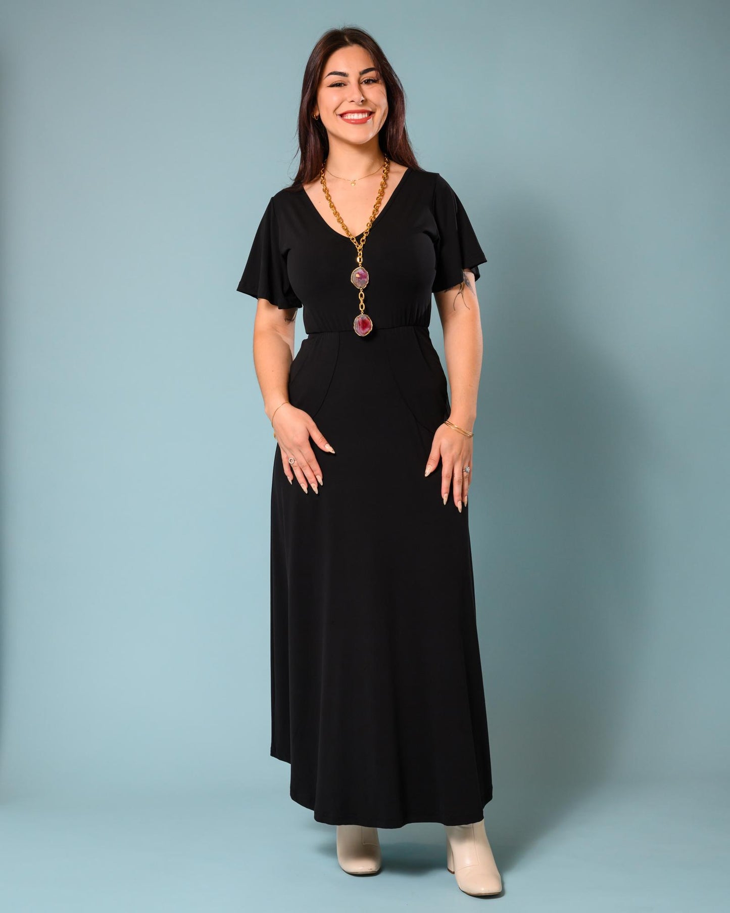 Squasht Lillia Maxi Dress in Black