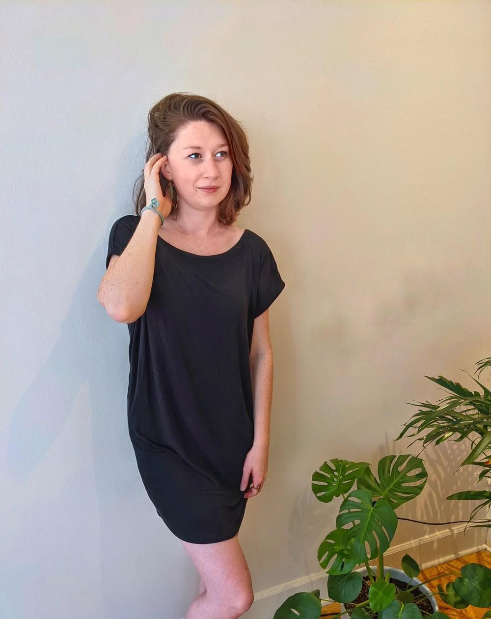 KD Designs Emily Tee Dress in Black