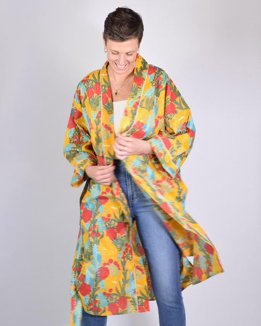 Txtile Lightweight Cotton Robe - Morning Jungle