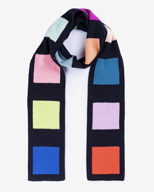 Verloop Swatch Stripe Skinny Scarf in Black