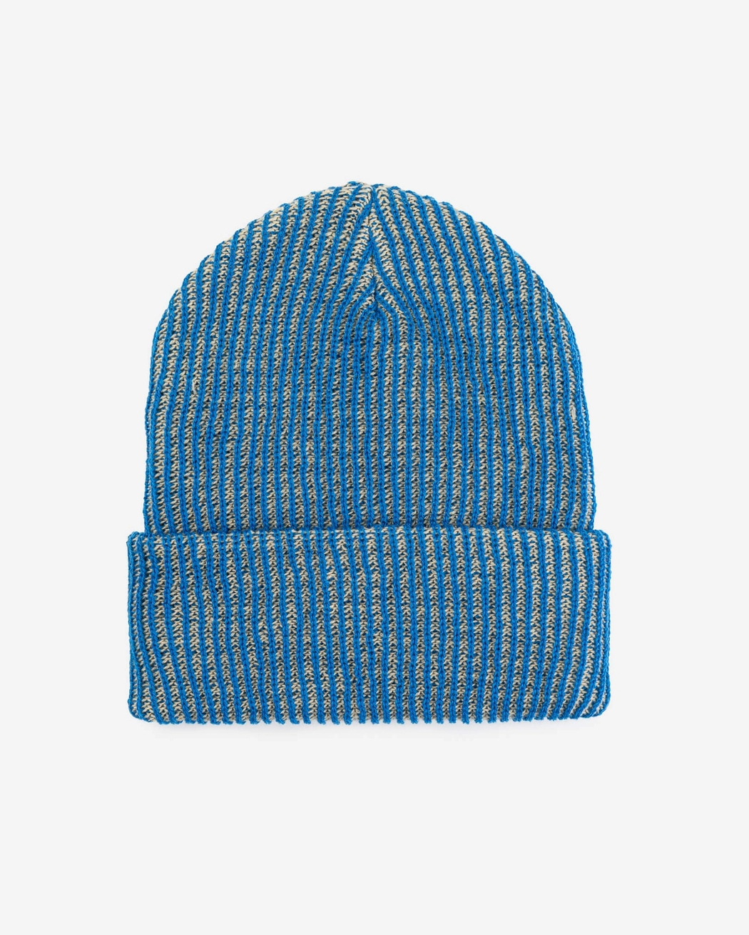 Verloop Simple Rib Knit Beanie Hat in Cobalt Sand