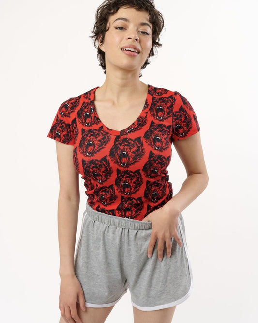 Nooworks V-Neck Top in Wolverine