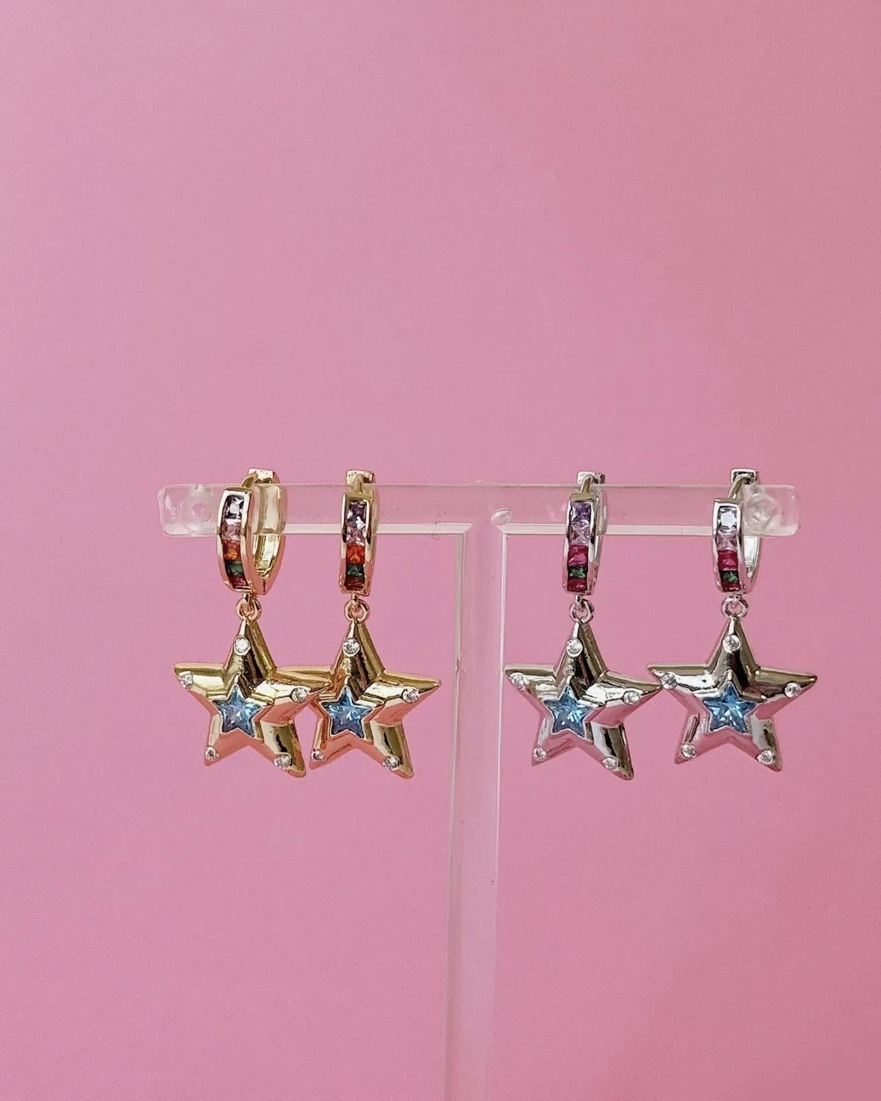Golden Hour Club Dopamine Star Huggies - Choose Silver or Gold
