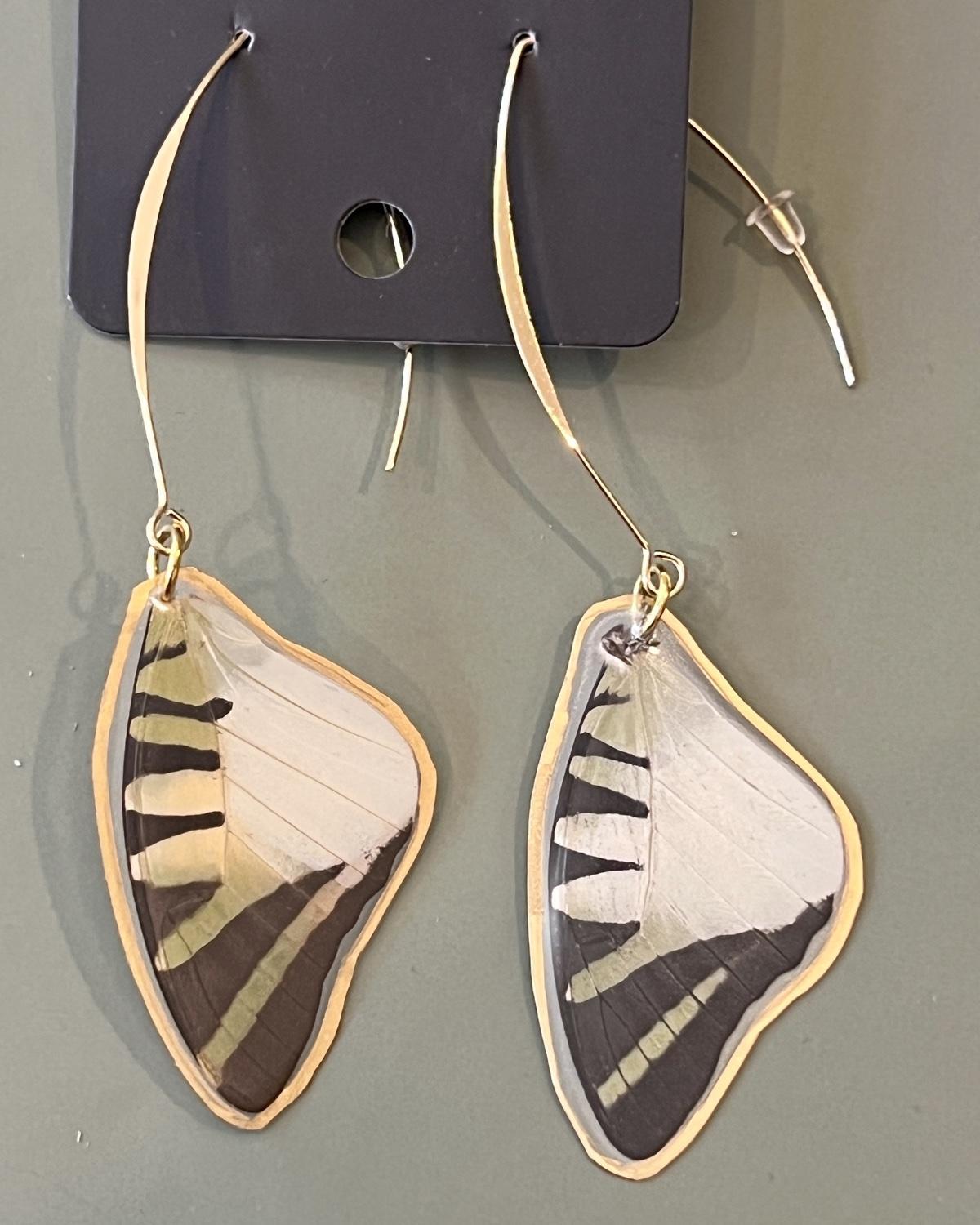 Pajaro Negro Butterfly Wing Earrings