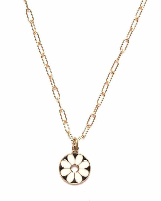 Michelle Starbuck Black + White Flower Power Charm Necklace