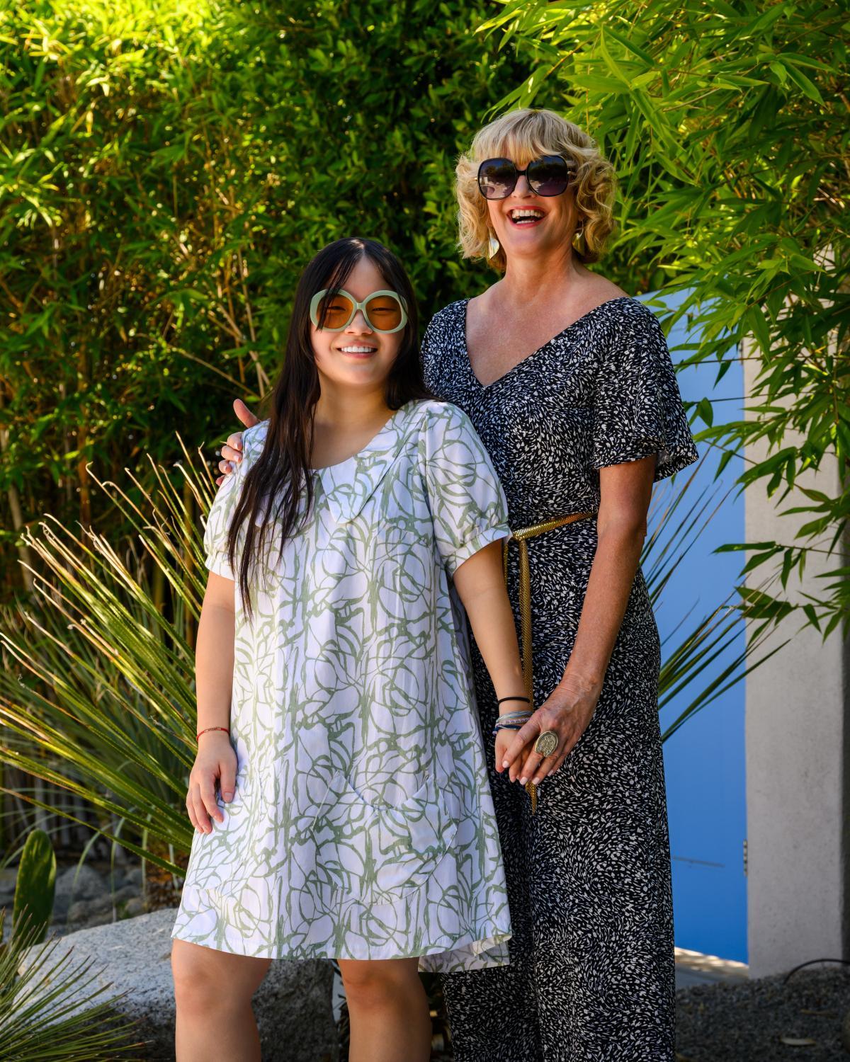 Squasht Charlotte Dress in Sage Vines