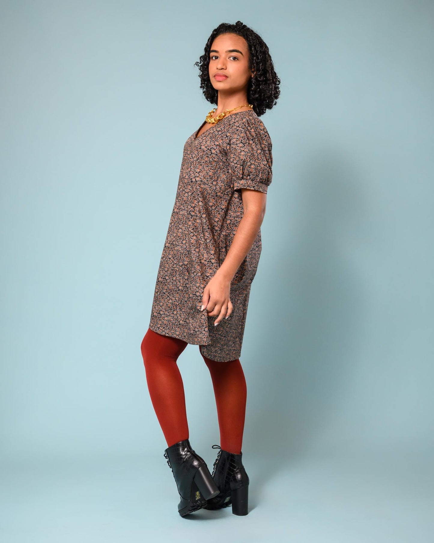 Squasht Winifred Shift Dress in Efflorescent Lava