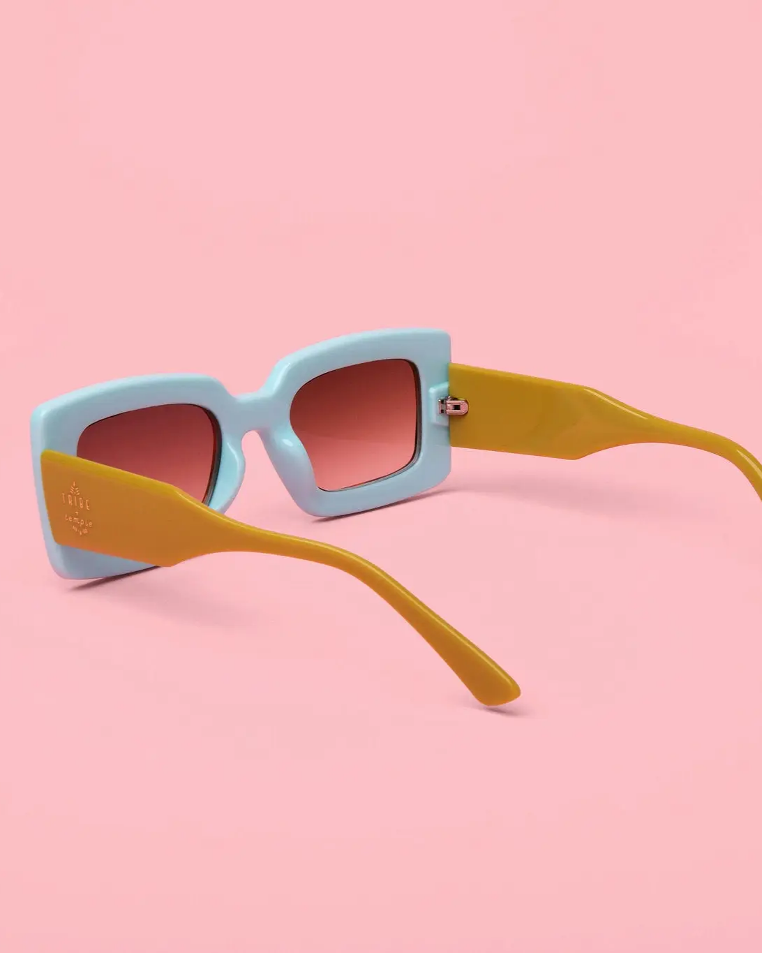 Tribe + Temple Deco Sunglasses in Chartreuse + Sky Blue
