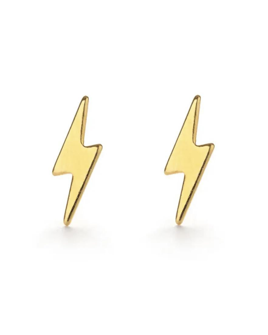 Amano Studio Lightning Bolt Studs in Gold