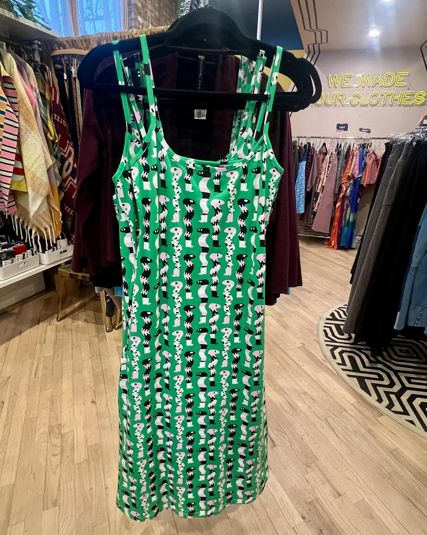 Nooworks Spaghetti Slip Dress in SSSnakes - Size Small, Medium