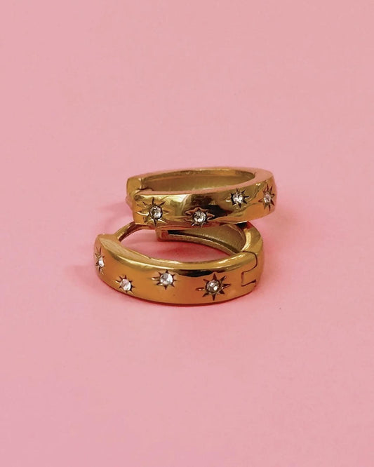 Golden Hour Alchemy Huggie Hoops - Gold
