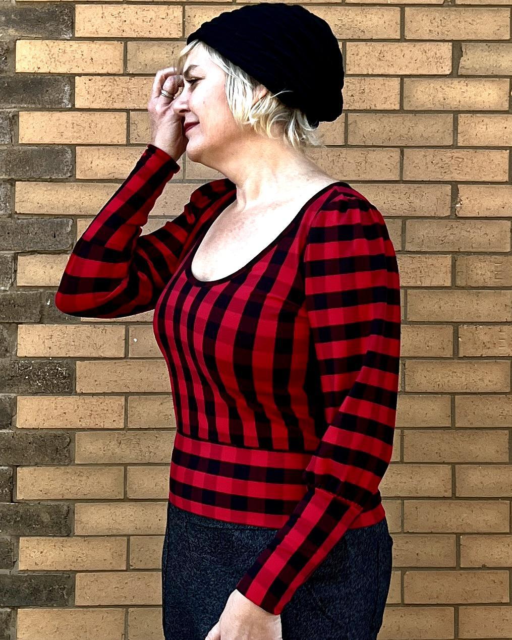 Squasht Debbie Top Red and Black Lumberjack Plaid