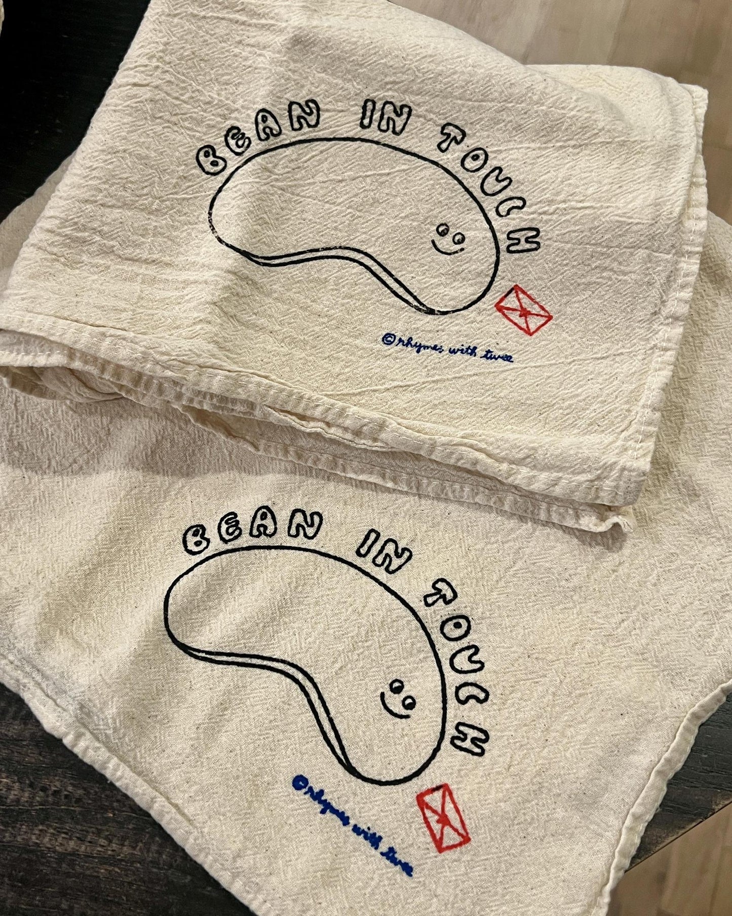 Rhymes With Twee Bean in Touch Tea Towel