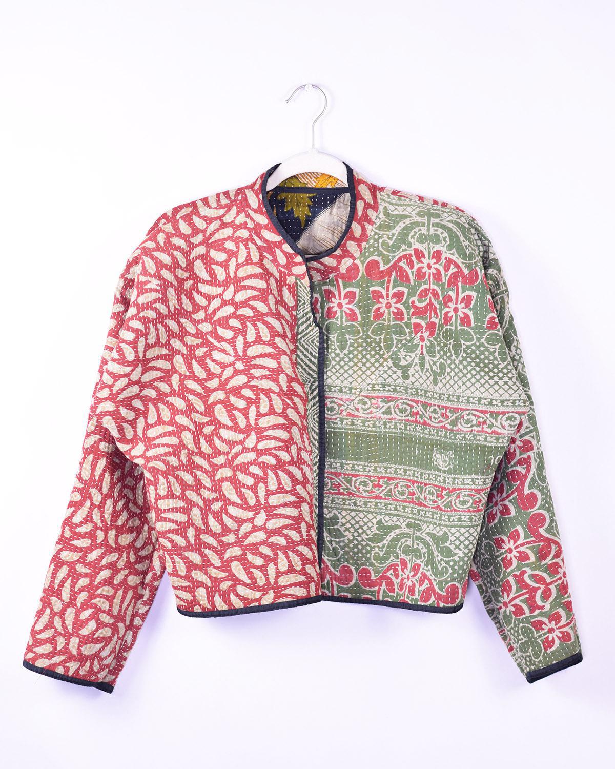 Txtile Sofie Kalyani Quilted Reversible Patchwork Kantha Jacket