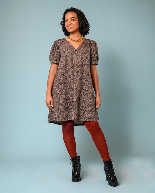 Squasht Winifred Shift Dress in Efflorescent Lava