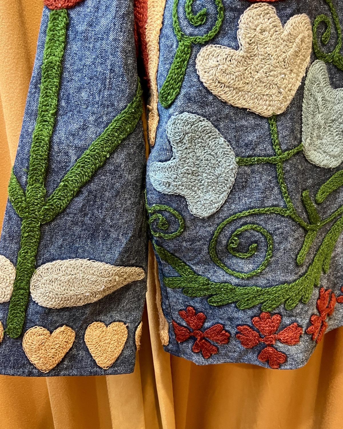 Txtile Brick Denim Suzanni Embroidered Jacket