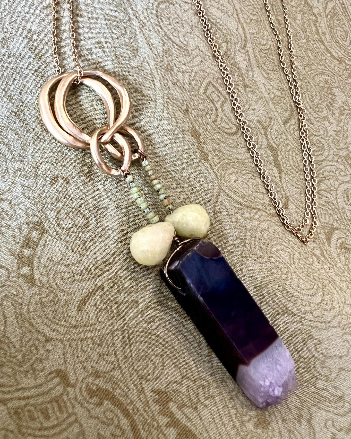 Sugar Vibe Amethyst Chunk Pendant Necklace