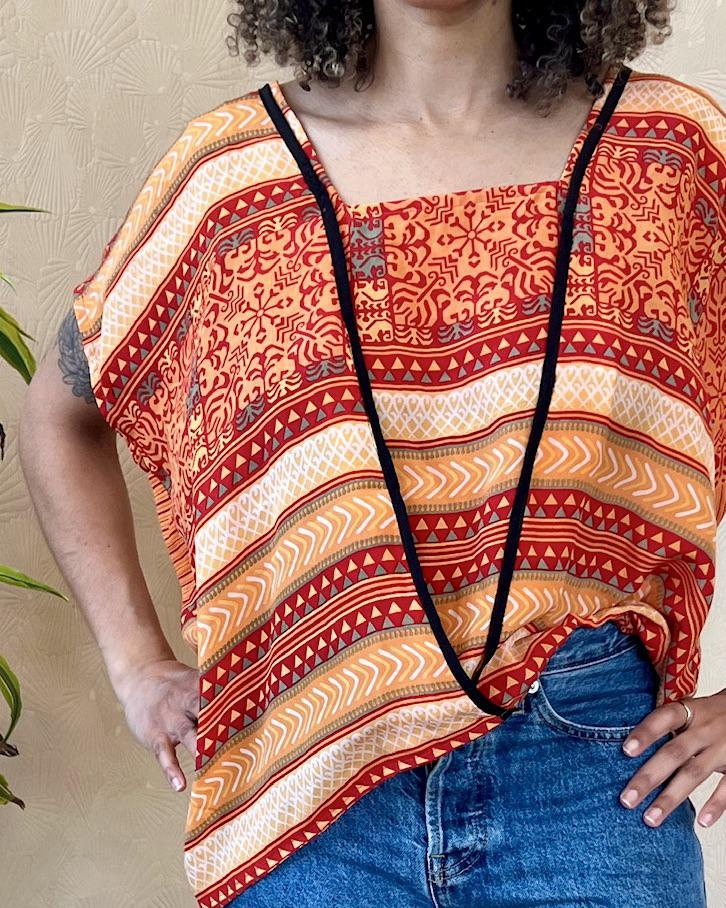 Indie Ella Zahara Reversible Silk Top in Mexicali