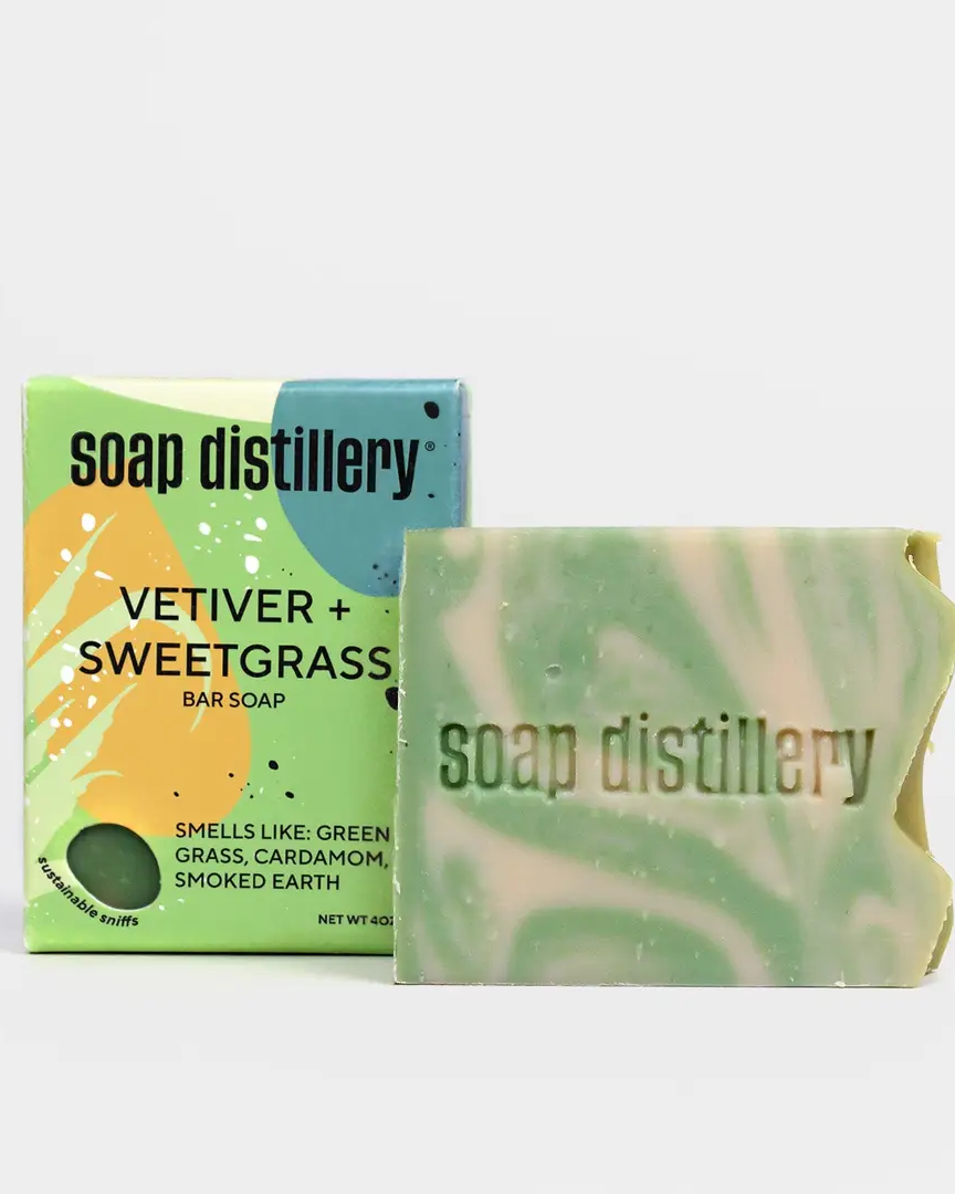 Soap Distillery Vetiver + Sweetgrass Bar Soap