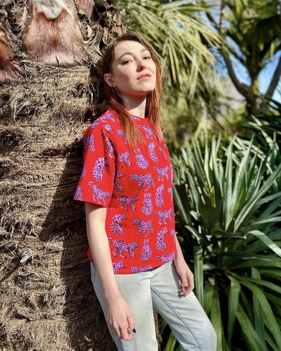 Nooworks Oversized Tee in Sondler Cat