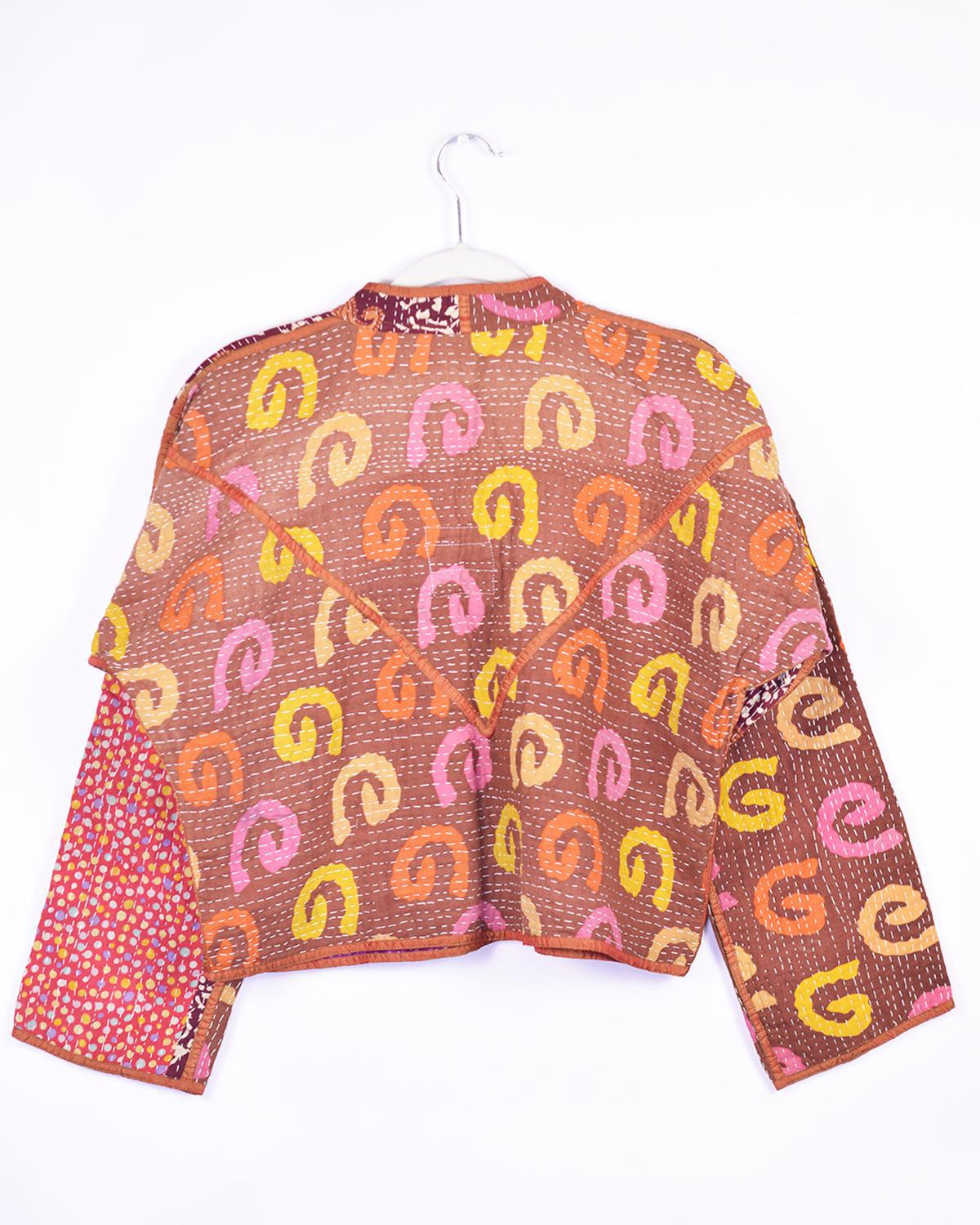 Txtile Sofie Kashvi Quilted Reversible Patchwork Kantha Jacket