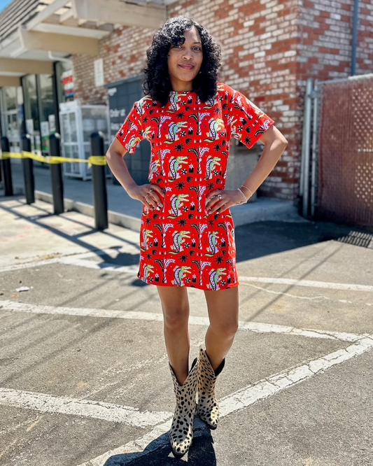 Nooworks Tee Dress in Crocodilo