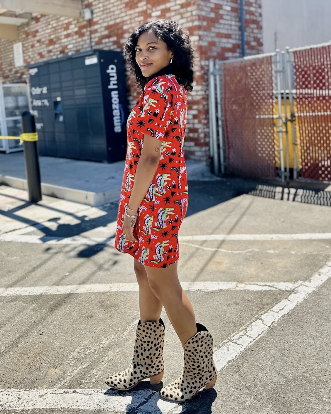 Nooworks Tee Dress in Crocodilo