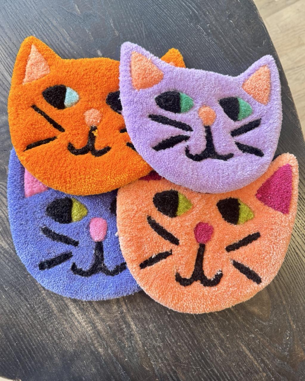Hi Cutie Cat Wall Hanging  in Lavender