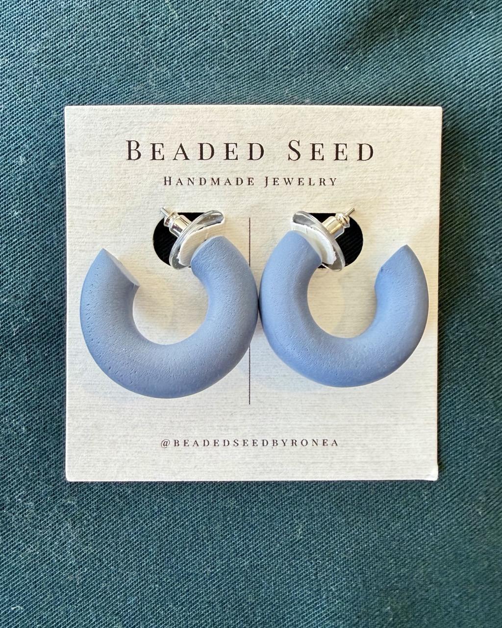 Beaded Seed by Ronea Giselle Hoop Earrings