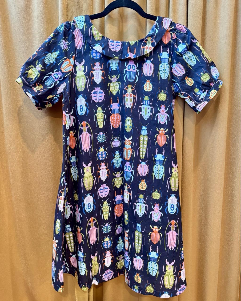 Squasht Charlotte Dress in Black Bugs
