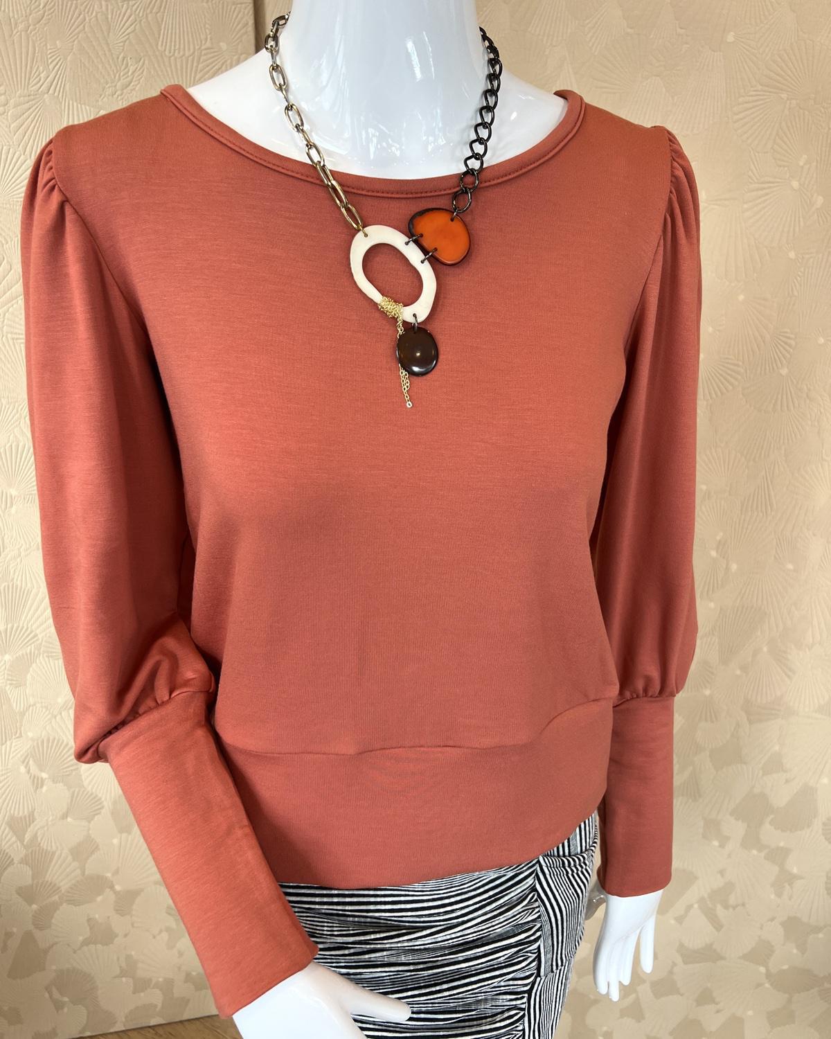 Veronica Riley Martens Mixed Tagua Nut Necklace - Pumpkin Spice