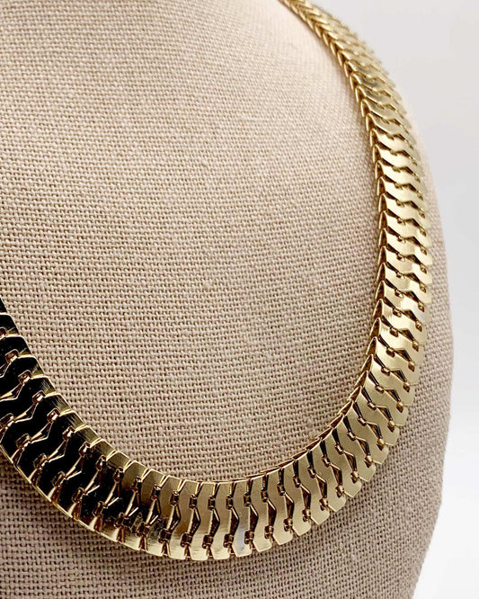 caliLOVESchi Golden Daydream Wide Gold Chain Necklace