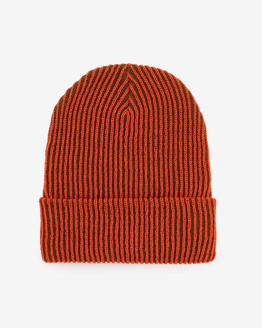 Verloop Simple Rib Knit Beanie Hat in Moss Poppy
