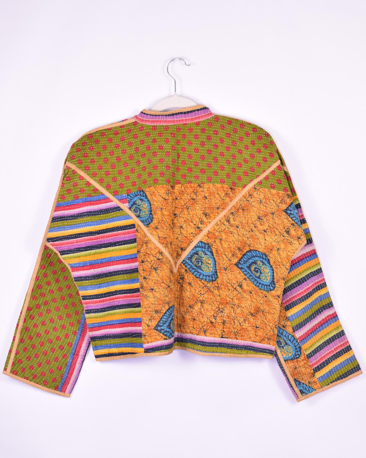 Txtile Sofie Kashvi Quilted Reversible Patchwork Kantha Jacket