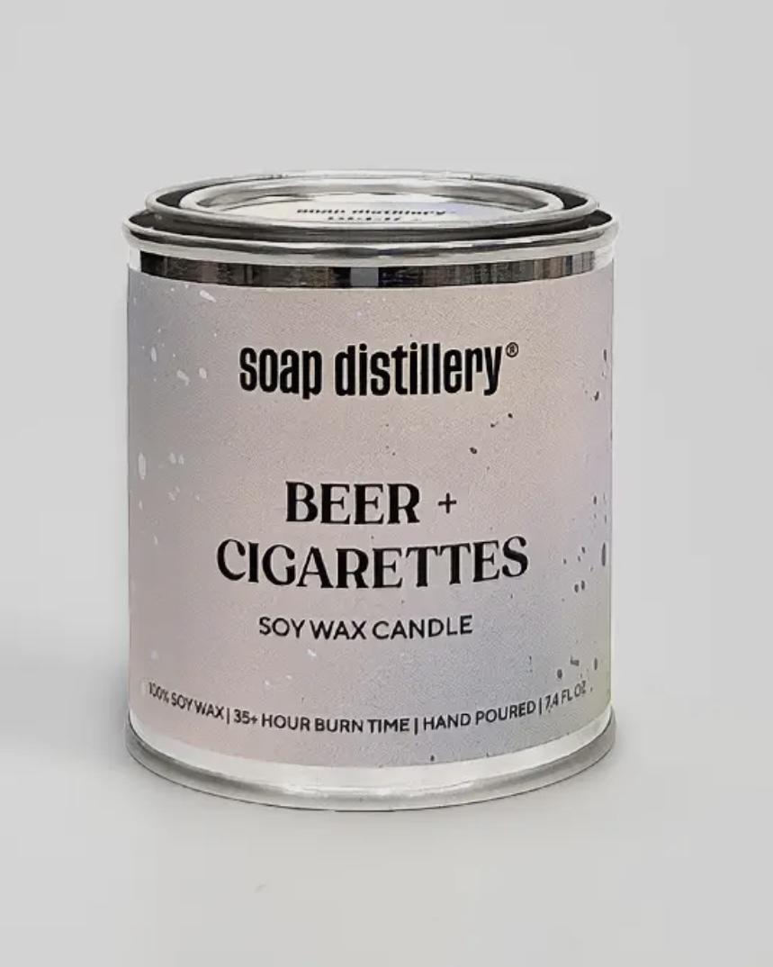 Soap Distillery Beer + Cigarettes Soy Wax Candle