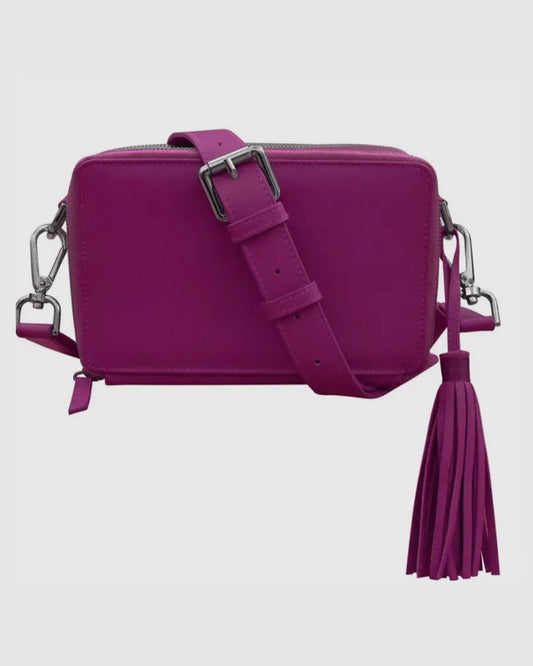 ili Leather Double Camera Bag - Orchid Pink