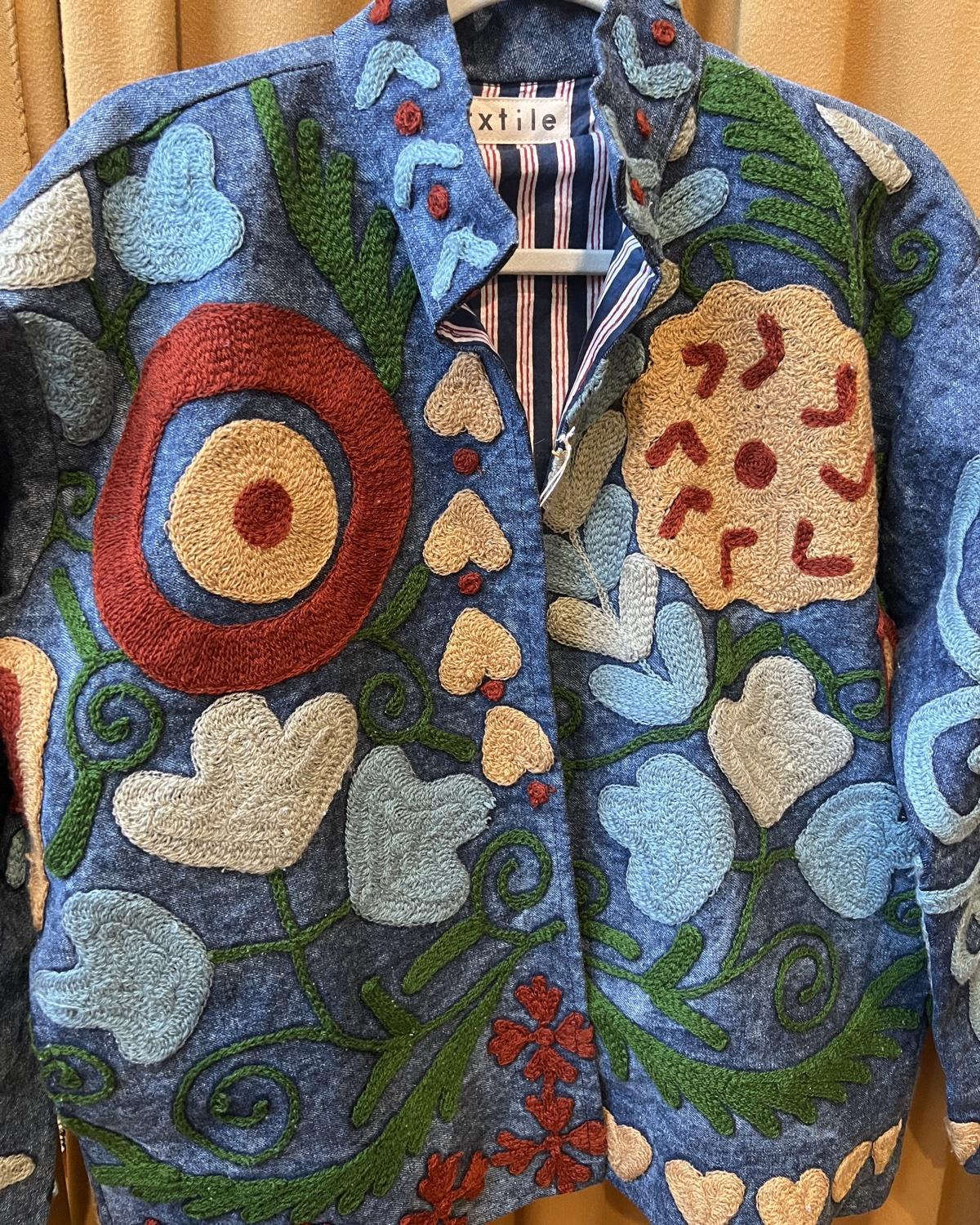 Txtile Brick Denim Suzanni Embroidered Jacket