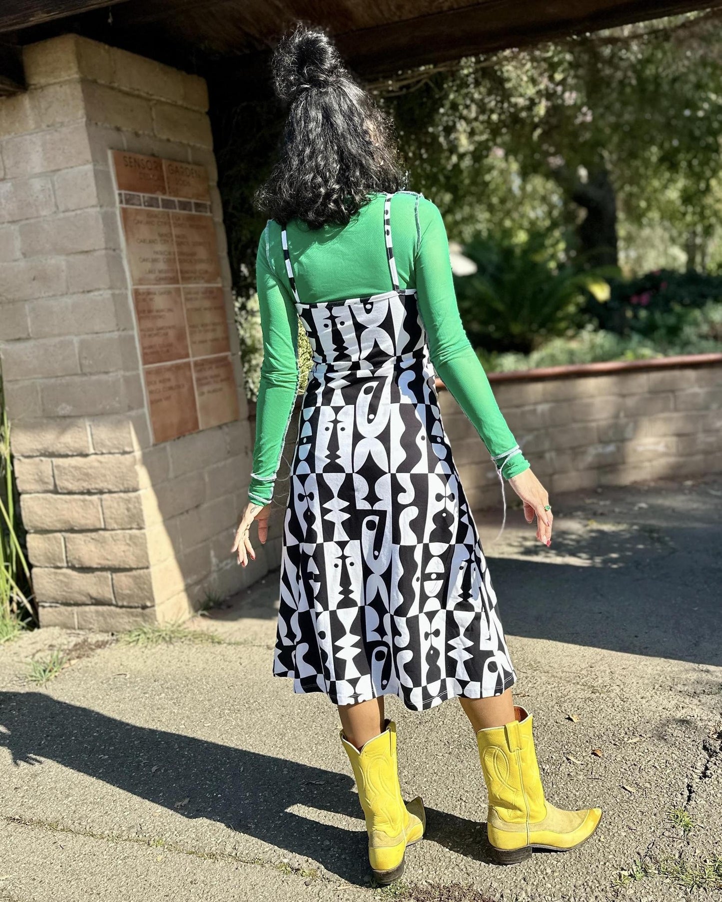 Nooworks Spaghetti Slip Dress in Illusions