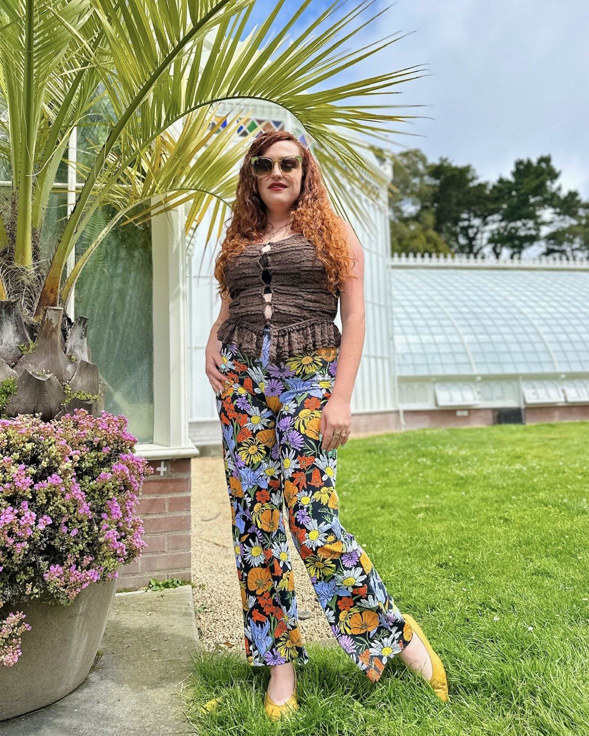 Nooworks Palazzo Pants in Wildflowers