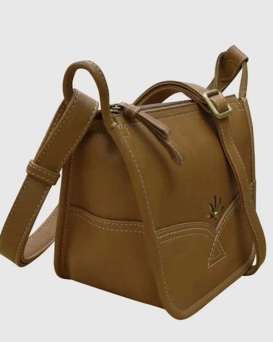 ili Top Zip Mini Crossbody - Antique Saddle