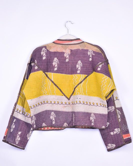 Txtile Sofie Tanvi Quilted Reversible Patchwork Kantha Jacket