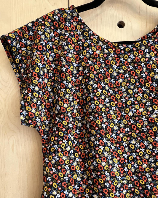 Fayru Faye Dress in Black Tiny Floral